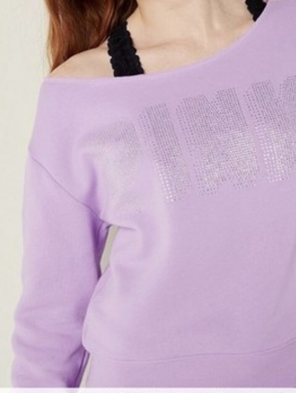 PINK Victoria's Secret Girls' Lilac Rhinestone Logo Sweatshirt